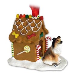 Collie Gingerbread Christmas Ornament