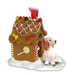 English Setter Gingerbread Christmas Ornament