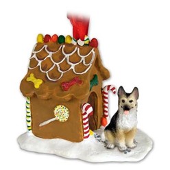German Shepherd Gingerbread Christmas Ornament