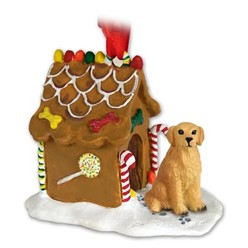 Golden Retriever Gingerbread Christmas Ornament