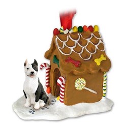 Pit Bull Gingerbread Christmas Ornament
