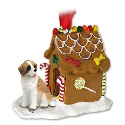 Saint Bernard Gingerbread Christmas Ornament