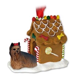 Yorkshire Terrier Gingerbread Christmas Ornament