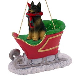 Belgian Tervuren Sleigh Christmas Ornament
