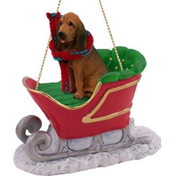 Bloodhound Sleigh Christmas Ornament