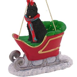 Bouvier Sleigh Christmas Ornament