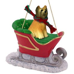 Briard Sleigh Christmas Ornament