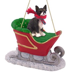 Chihuahua Sleigh Christmas Ornament