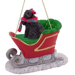 Cocker Spaniel Sleigh Christmas Ornament
