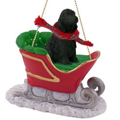 English Cocker Sleigh Christmas Ornament