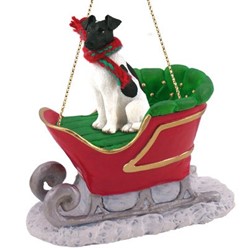 Fox Terrier Smooth Sleigh Christmas Ornament
