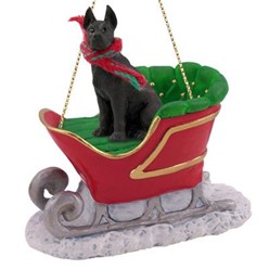 Great Dane Sleigh Christmas Ornament