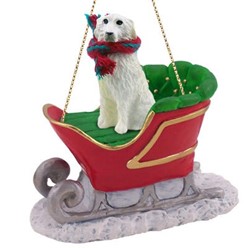 Great Pyrenees Sleigh Christmas Ornament