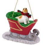 Petit Basset Griffon Vendeen Sleigh Christmas Ornament