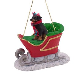 Rottweiler Sleigh Christmas Ornament