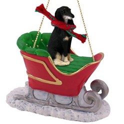 Saluki Sleigh Christmas Ornament