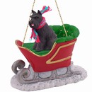 Schnauzer Sleigh Christmas Ornament