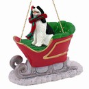 Springer Spaniel Sleigh Christmas Ornament