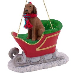 Vizsla Sleigh Christmas Ornament