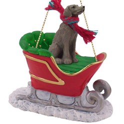 Weimaraner Sleigh Christmas Ornament