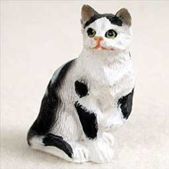 Black and White Cat Tiny One Figurine