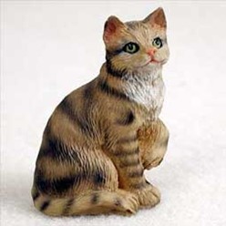 Brown Tabby Cat Tiny One Figurine