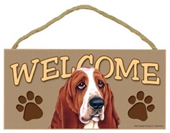 Basset Hound Welcome Sign, a Terrific Dog Breed Gift