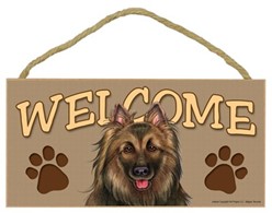 Belgian Tervuren Welcome Sign, a Terrific Dog Breed Gift