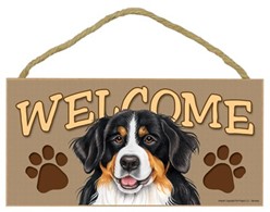 Bernese Mountain Dog Welcome Sign, a Terrific Dog Breed Gift