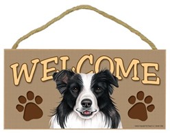 Border Collie Welcome Sign, a Terrific Dog Breed Gift