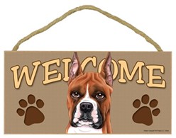 Boxer Welcome Sign, a Terrific Dog Breed Gift