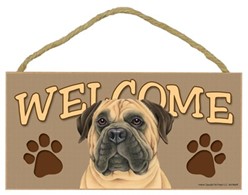 Bullmastiff Welcome Sign, a Terrific Dog Breed Gift