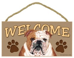 Bulldog Welcome Sign, a Terrific Dog Breed Gift