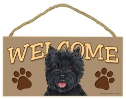 Cairn Terrier Welcome Sign, a Terrific Dog Breed Gift