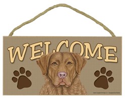 Chesapeake Bay Retriever Welcome Sign, a Terrific Dog Breed Gift