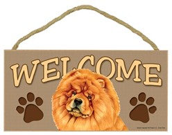 Chow Welcome Sign, a Terrific Dog Breed Gift