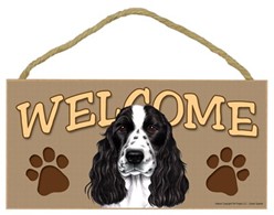 English Cocker Spaniel Welcome Sign, a Terrific Dog Breed Gift