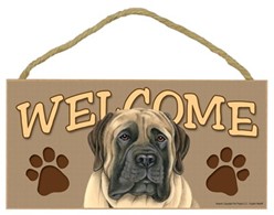 Mastiff Welcome Sign, a Terrific Dog Breed Gift