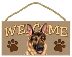German Shepherd Welcome Sign, a Terrific Dog Breed Gift