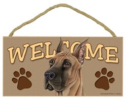 Great Dane Welcome Sign, a Terrific Dog Breed Gift