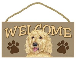Labradoodle Welcome Sign, a Terrific Dog Breed Gift