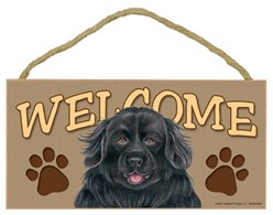Newfoundland Welcome Sign, a Terrific Dog Breed Gift