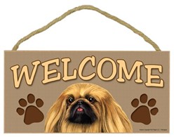 Pekingese Welcome Sign, a Terrific Dog Breed Gift