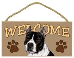 Pit Bull Welcome Sign, a Terrific Dog Breed Gift