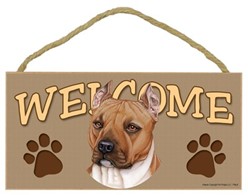 Pit Bull Welcome Sign, a Terrific Dog Breed Sign