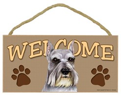 Schnauzer Welcome Sign, a Terrific Dog Breed Gift