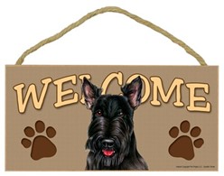 Scottish Terrier Welcome Sign, a Terrific Dog Breed Gift