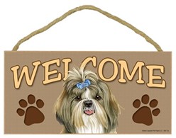 Shih Tzu Welcome Sign, a Terrific Dog Breed Gift