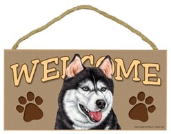 Siberian Husky Welcome Sign, a Terrific Dog Breed Gift