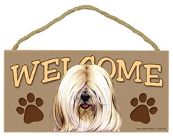 Tibetan Terrier Welcome Sign, a Terrific Dog Breed Gift